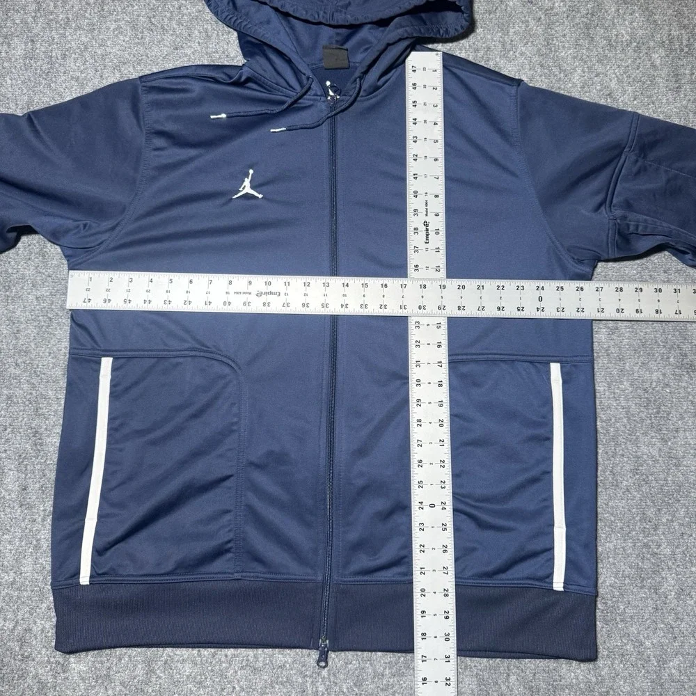 Jordan Jumpman Full Zip Hoodie Track Jacket Men XL Navy w/ White Accents Logo